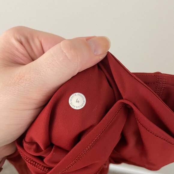 Lululemon Fast and Free Crop II 19" Non-Reflective Magma Leggings Size 4 - Picture 6 of 7